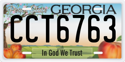 GA license plate CCT6763