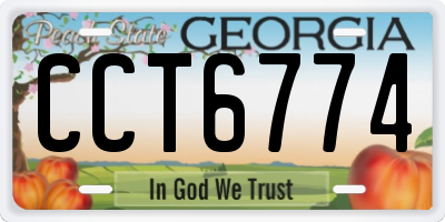 GA license plate CCT6774