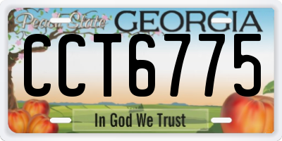 GA license plate CCT6775