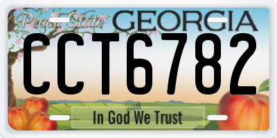 GA license plate CCT6782