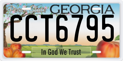 GA license plate CCT6795