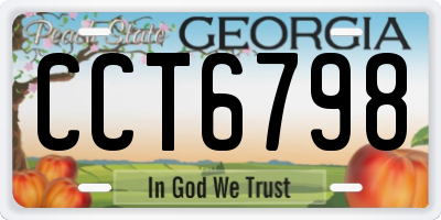 GA license plate CCT6798