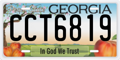GA license plate CCT6819
