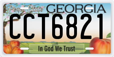 GA license plate CCT6821