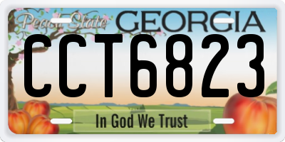 GA license plate CCT6823