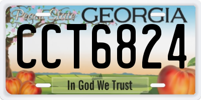 GA license plate CCT6824