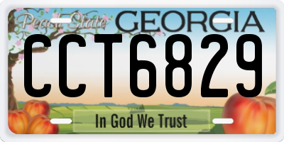 GA license plate CCT6829