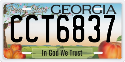 GA license plate CCT6837
