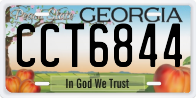 GA license plate CCT6844