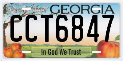 GA license plate CCT6847
