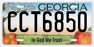 GA license plate CCT6850