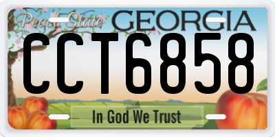 GA license plate CCT6858