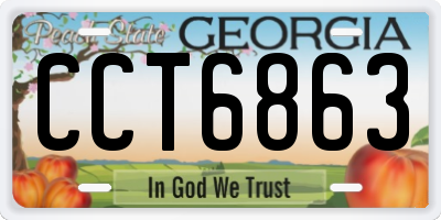 GA license plate CCT6863