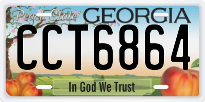GA license plate CCT6864