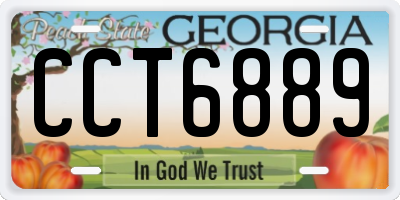 GA license plate CCT6889
