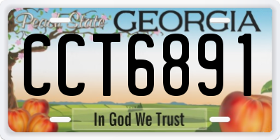 GA license plate CCT6891