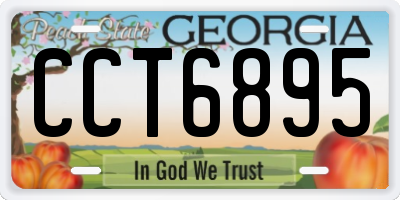 GA license plate CCT6895