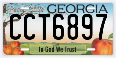 GA license plate CCT6897