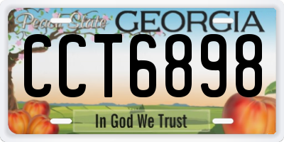 GA license plate CCT6898