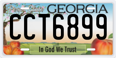 GA license plate CCT6899