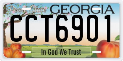 GA license plate CCT6901