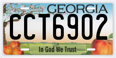 GA license plate CCT6902