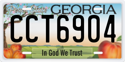 GA license plate CCT6904