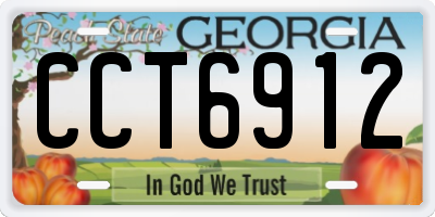 GA license plate CCT6912