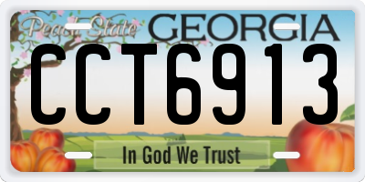GA license plate CCT6913