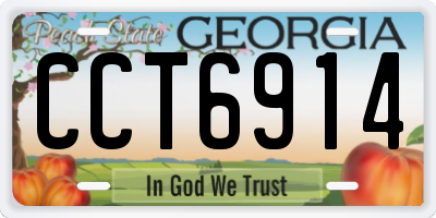GA license plate CCT6914