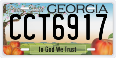 GA license plate CCT6917