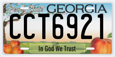 GA license plate CCT6921