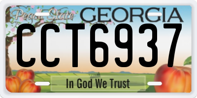 GA license plate CCT6937