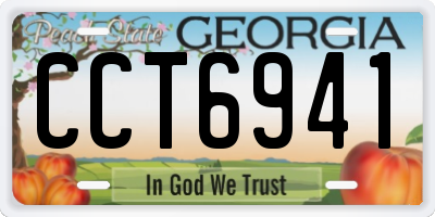 GA license plate CCT6941