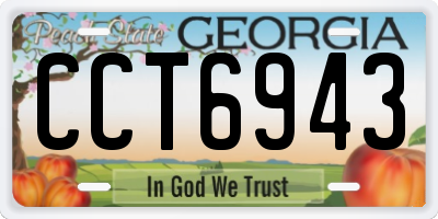 GA license plate CCT6943