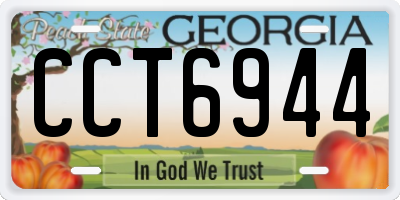 GA license plate CCT6944