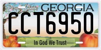 GA license plate CCT6950