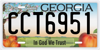 GA license plate CCT6951