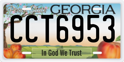 GA license plate CCT6953