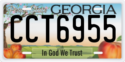 GA license plate CCT6955