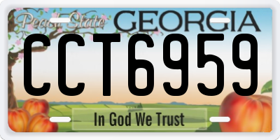 GA license plate CCT6959