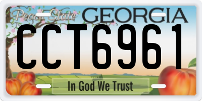 GA license plate CCT6961