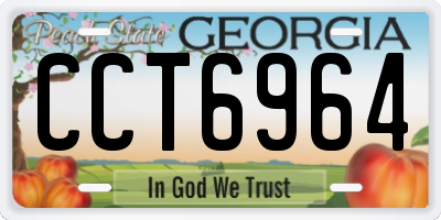 GA license plate CCT6964
