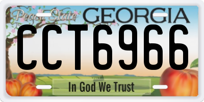 GA license plate CCT6966