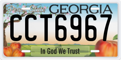 GA license plate CCT6967