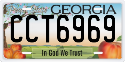 GA license plate CCT6969