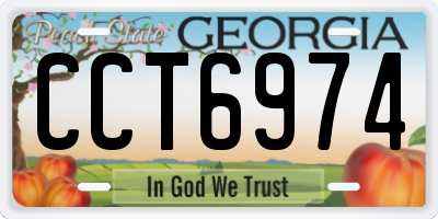 GA license plate CCT6974