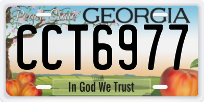 GA license plate CCT6977