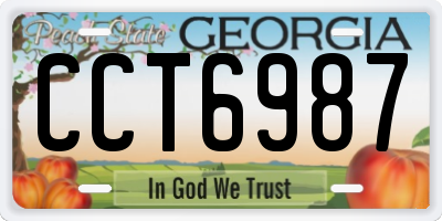 GA license plate CCT6987