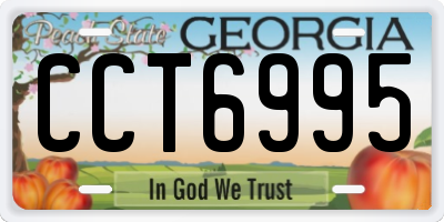 GA license plate CCT6995